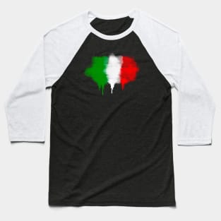 Italy Flag Spray Paint Baseball T-Shirt